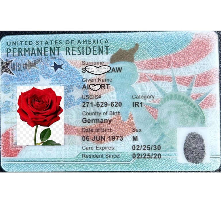 USA FAKE GREEN CARD