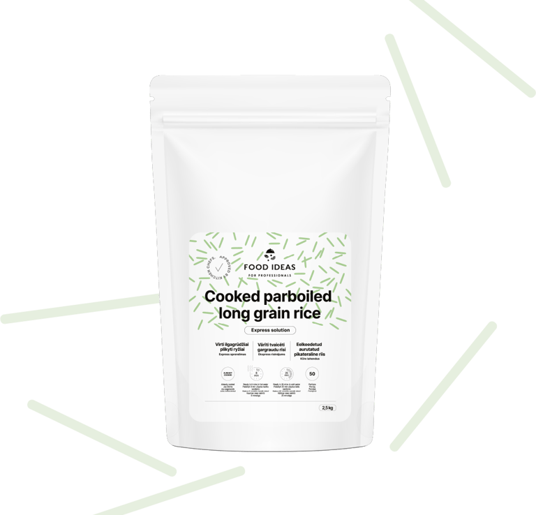 professional kitchen chefs, innovative food condiments, cooked long grain rice