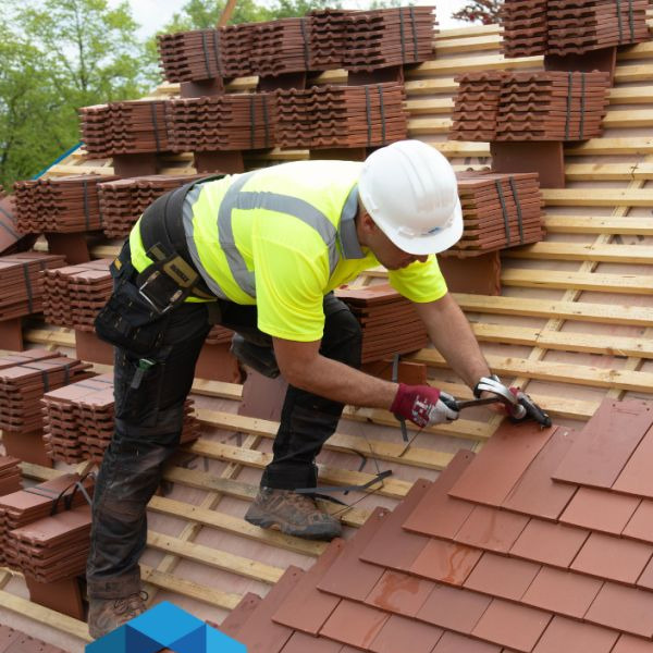 Pinning new tiles to roof replacement