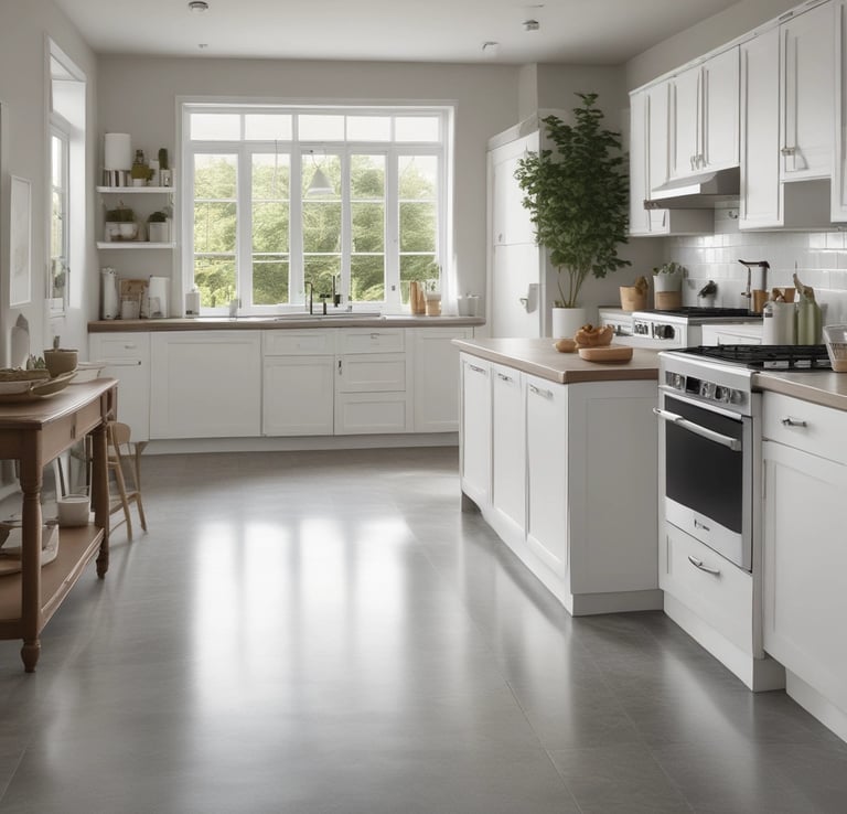 A team member cleaning a stairwell in a multi-family house in Eisenstadt.