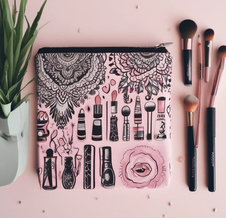 A sleek laptop bag sitting on a modern desk with a laptop and coffee cup