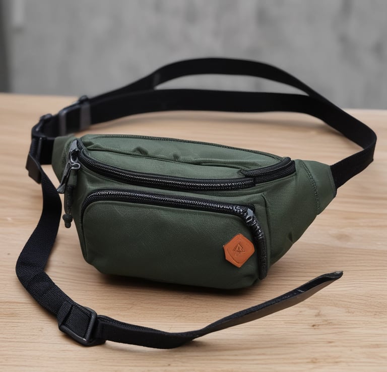 A sleek laptop bag sitting on a modern desk with a laptop and coffee cup