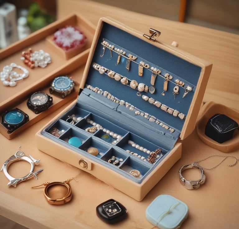 A colorful yoga bag placed beside a rolled-up mat on a sunny patio