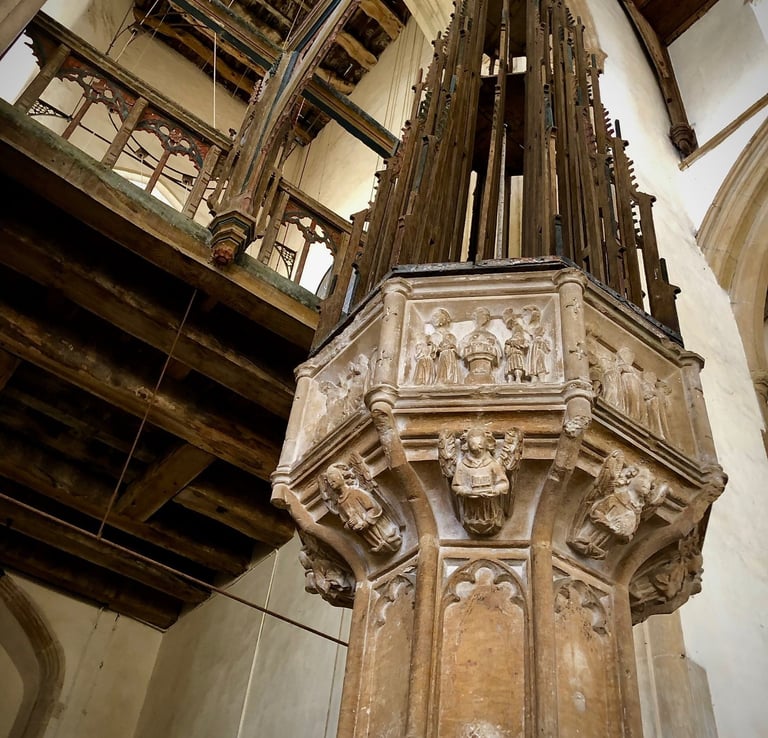 Salle Parish Church font