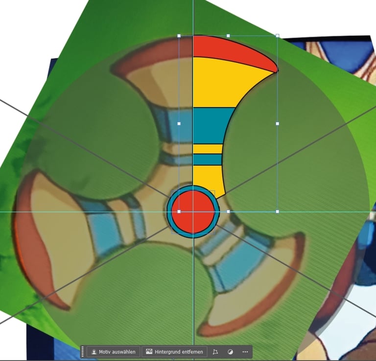 using image editing software to create a cosplay prop pattern