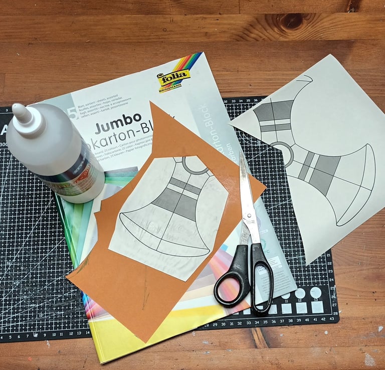 working with a cosplay prop template