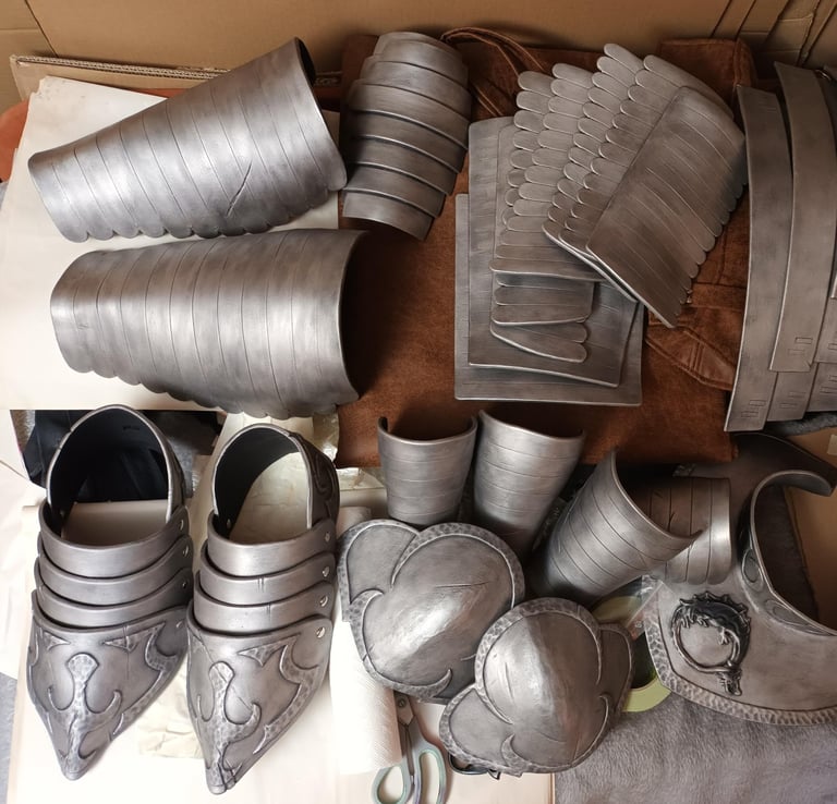 silver EVA armor parts