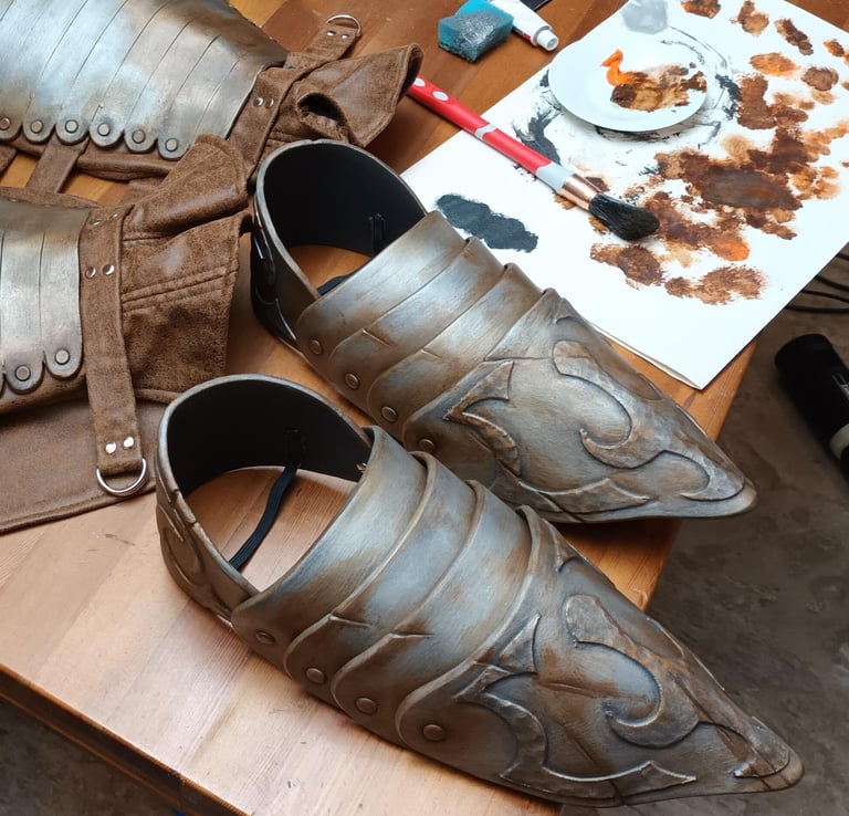 patinated EVA shoe armor