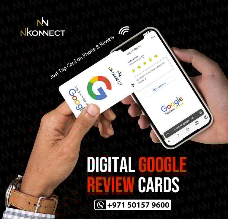 digital google review card NFC