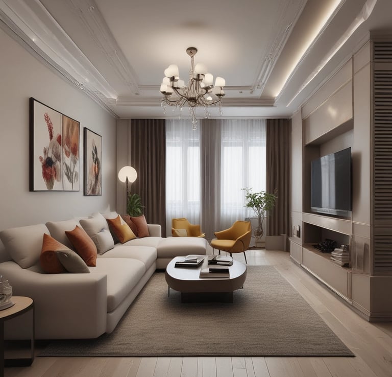 Modern architectural structures are seen next to a large body of water under a blue sky with scattered clouds. The buildings have a futuristic design with curved roofs and glass panels, and a person is standing next to the water, possibly for maintenance.