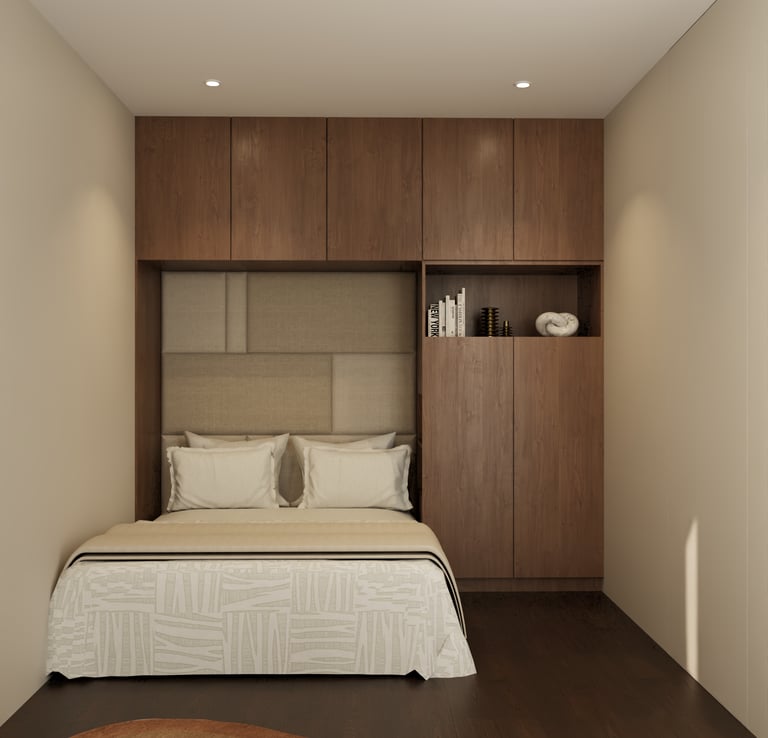 Luxury guest bedroom in Dubai Marina penthouse