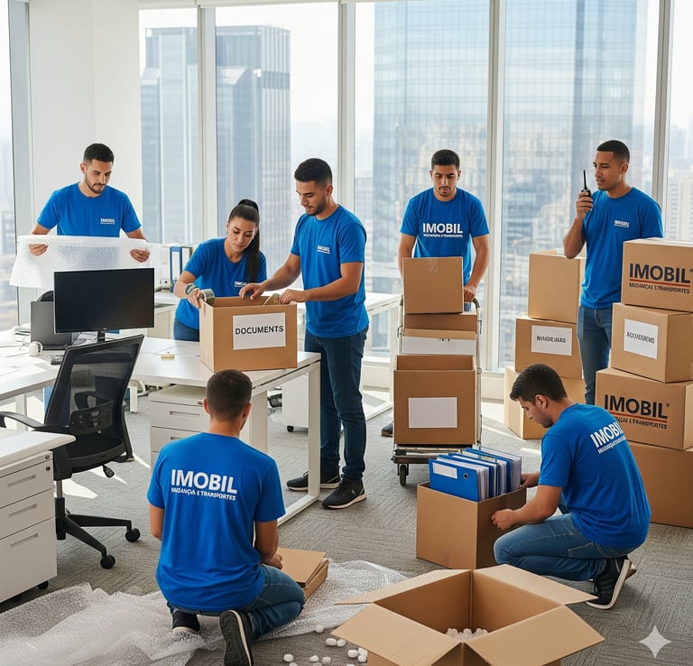Empresa de Mudanças com funcionários trabalhando 