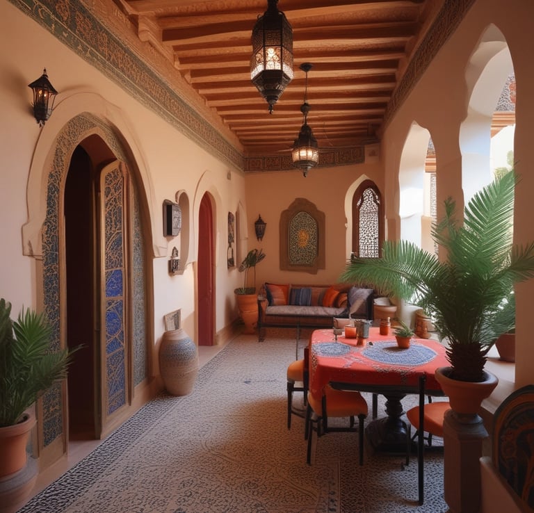 Secure gated community entrance with landscaping