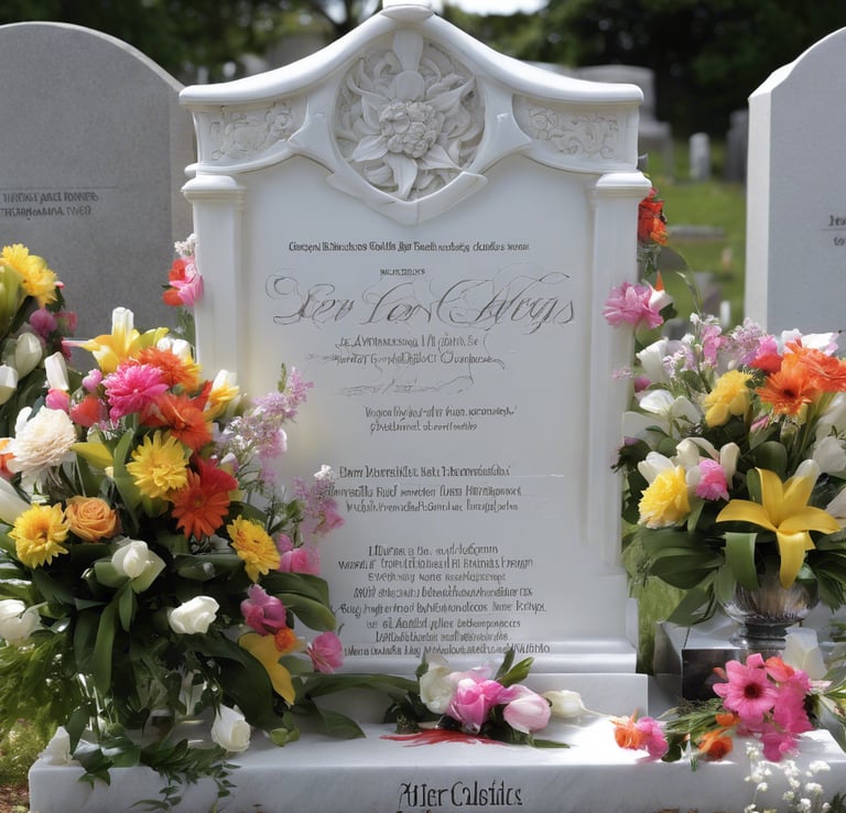 Une belle sépulture bien fleurie