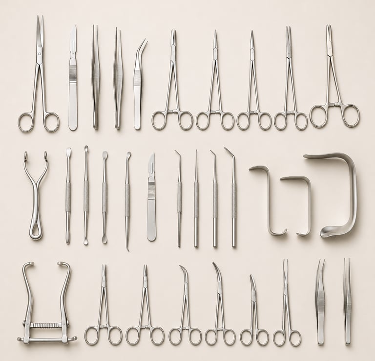 Premium general surgical instruments for hospital and operating room procedures
