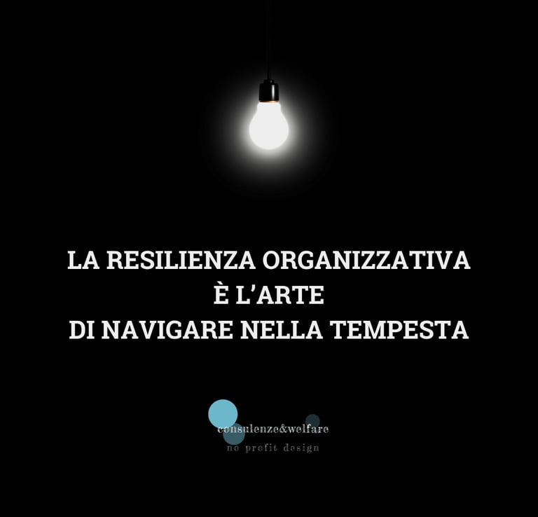 una lampadina con una frase riguardo la resilienza organizzativa 