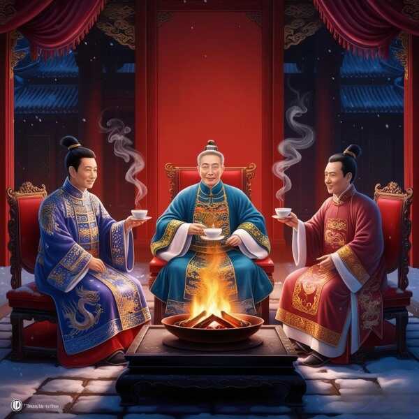 Trần Thái Tông, Trần Quốc Khang, Trần Thánh Tông tụ họp