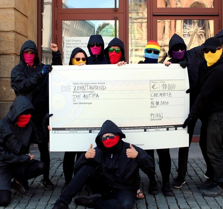 Kunstaktion in Chemnitz vom Peng!-Kollektiv (Peng!-Kollektiv)