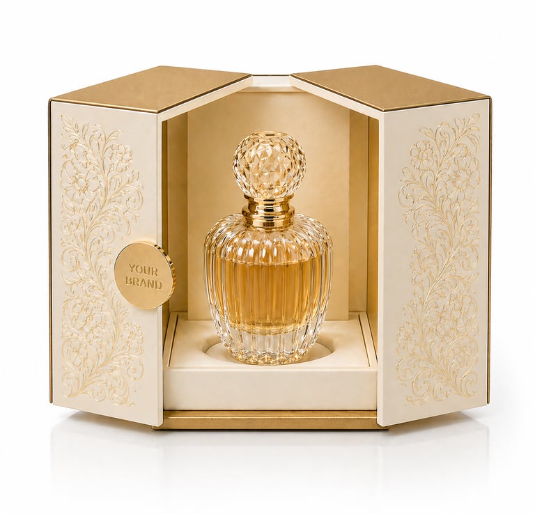Caja Gatefold para Perfume Personalizada