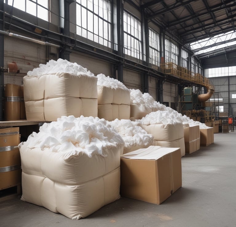 A technician inspecting chemical tanks at an industrial water treatment facility.