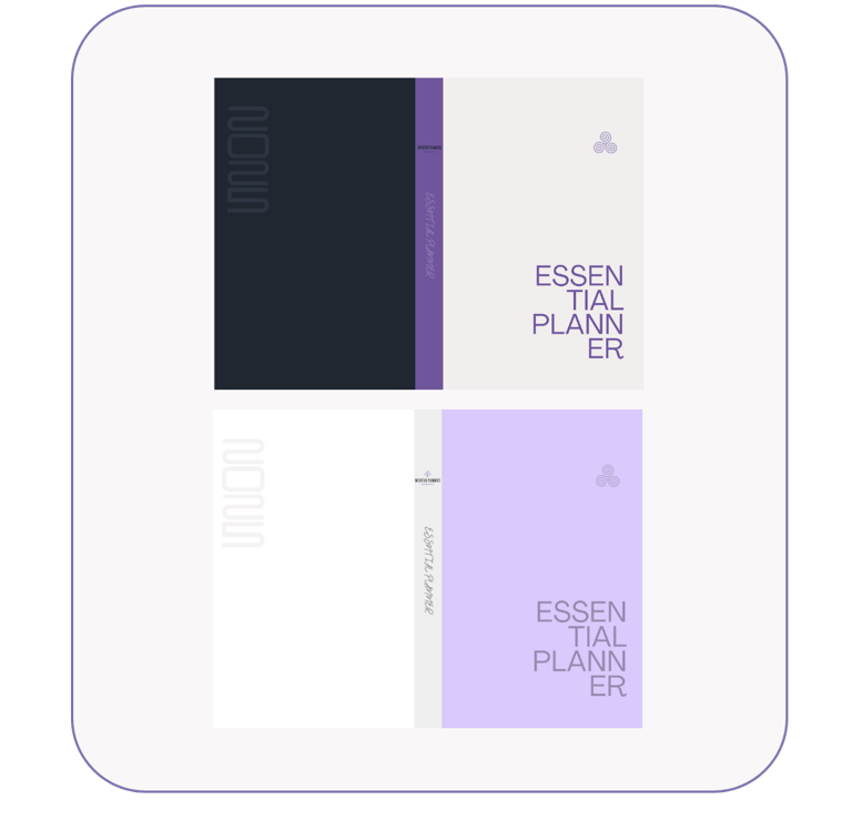 Acquista Essential Planner: Personalizza i Colori Fronte-Spina-Retro. Personalizza Font