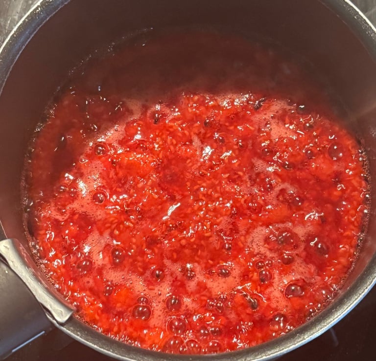 confit de framboises