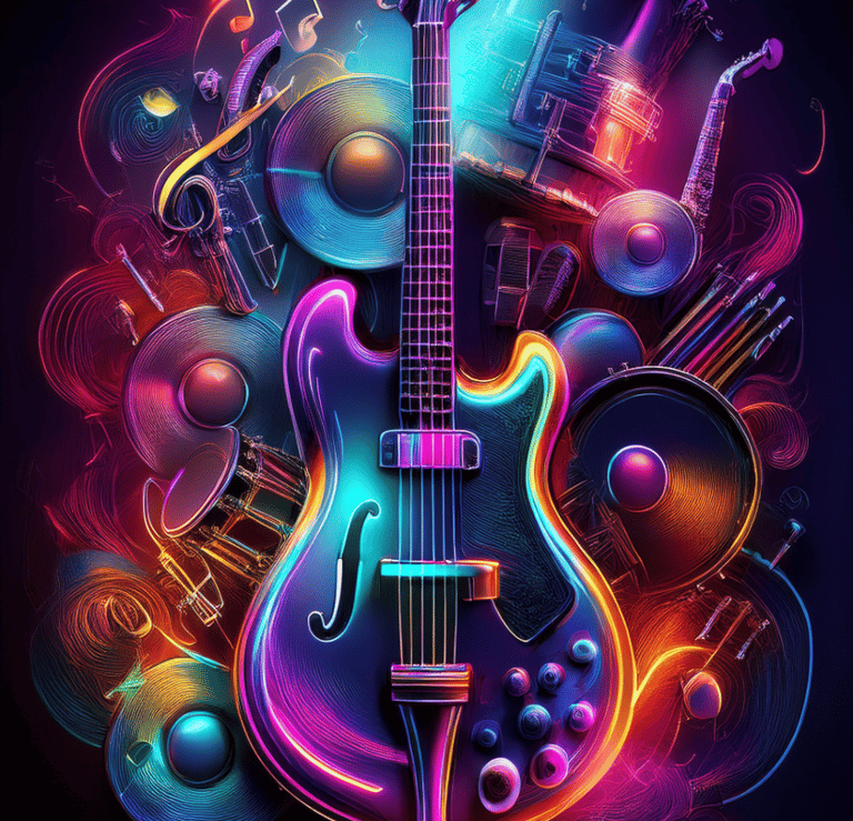 a guitar player's guitar and a guitar