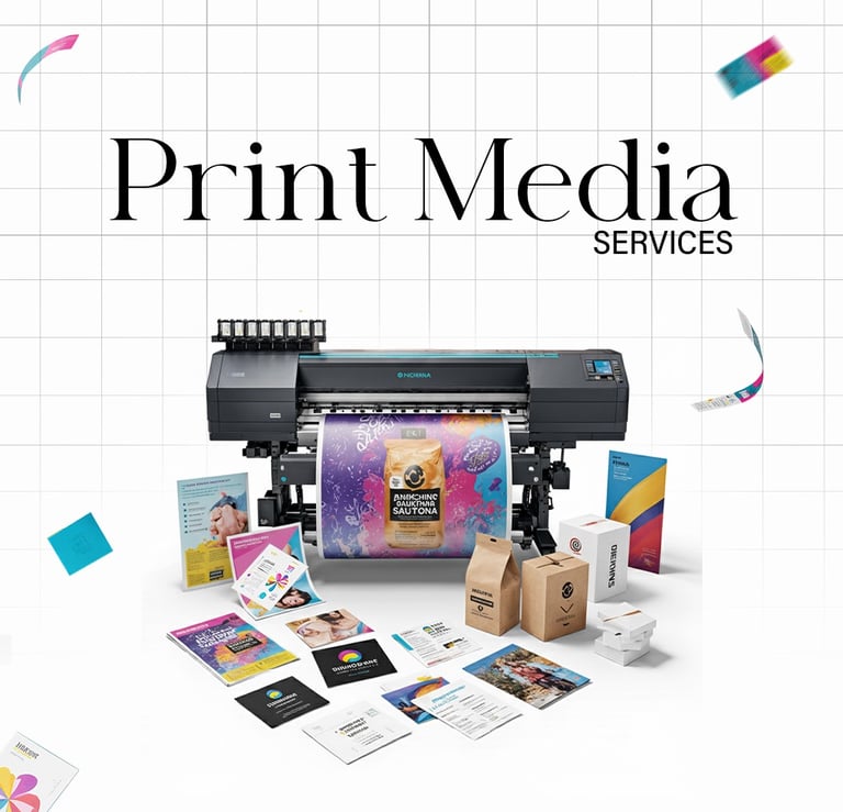 Custom social media graphics and print design services by The Gravids creative studio
