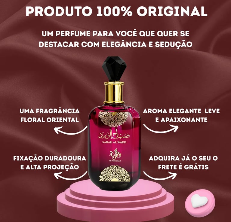 Perfume Arabe Feminino Al Wataniah Sabah Al Ward Edp 100ml