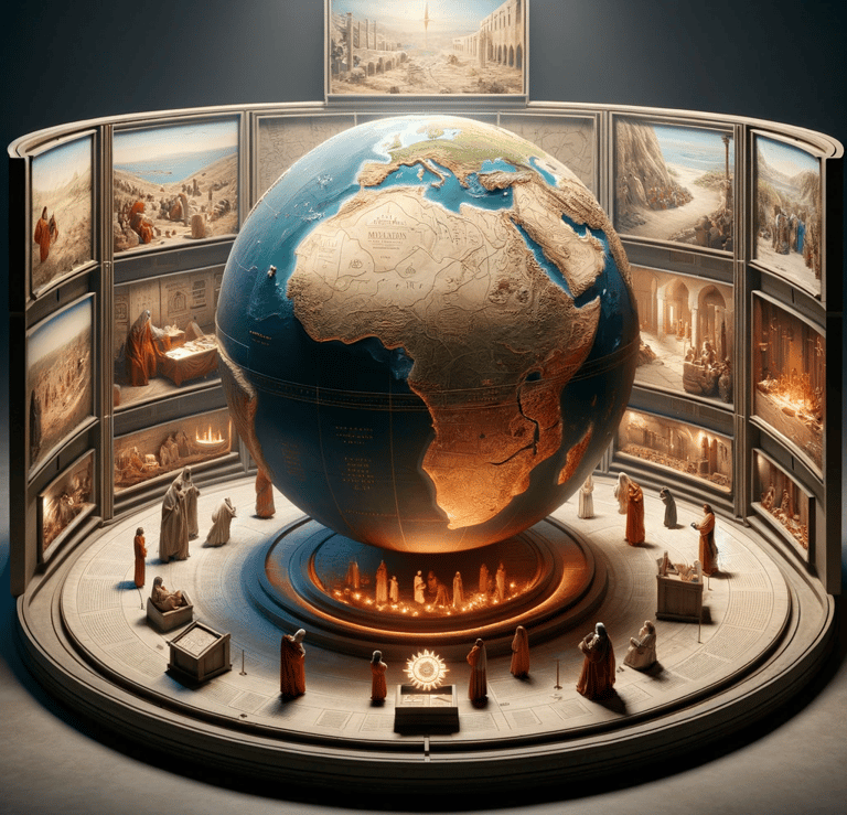 a globe globe with a globe in the middle of it