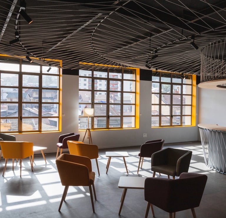 Espace professionnel sur-mesure, espace de repos collaboratif, clé en main