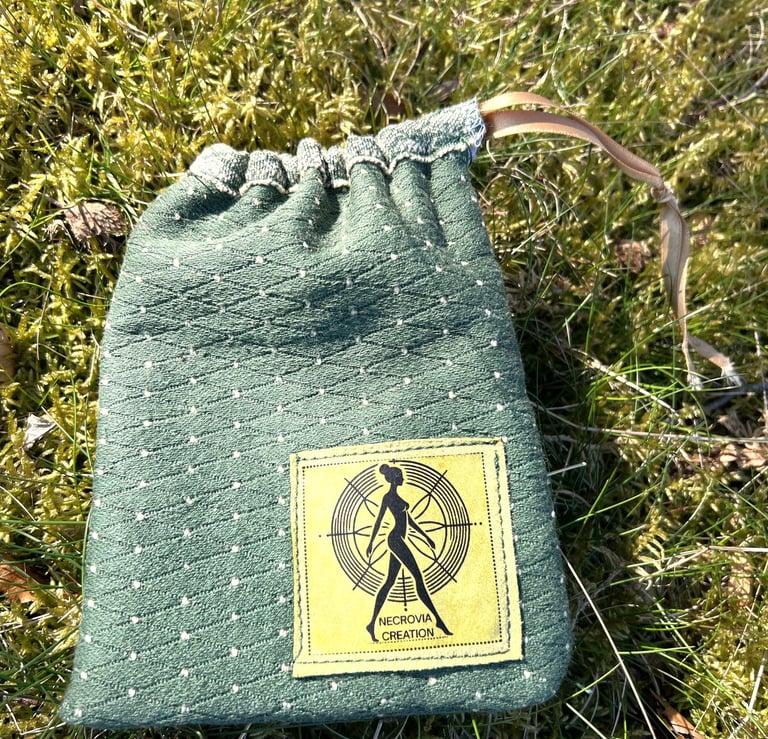 sac en tissus pour transporter un oracle avec le logo de necrovia