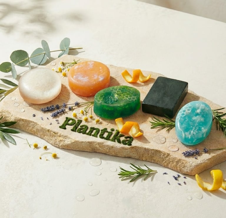 Elemental handmade soap range by Plantika