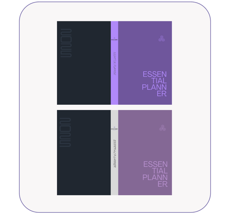 Acquista Essential Planner: Personalizza i Colori Fronte-Spina-Retro. Personalizza Font