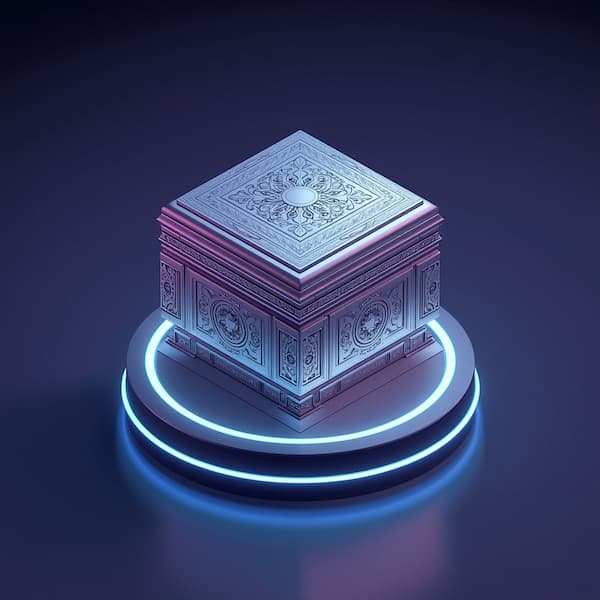 3D ikona srebrnog kripteksa sa plavim svetlom za Silver paket u dečijoj igraonici Exploroom Niš.