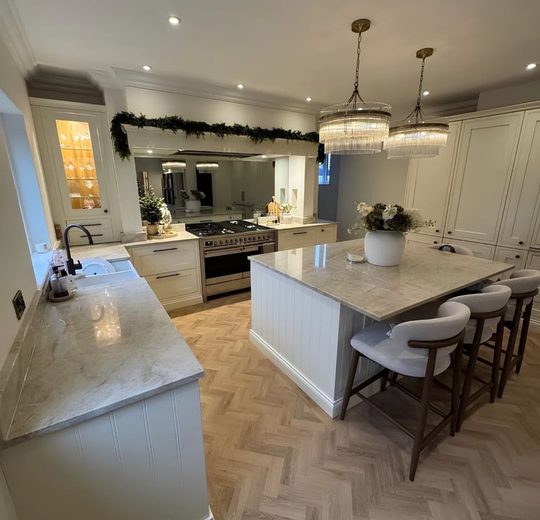 Stone kitchen worktops installed in Jesmond, Newcastle