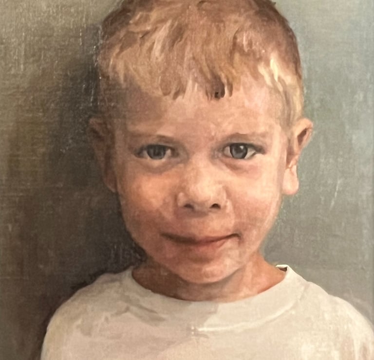 Oil paint on canvas portrait