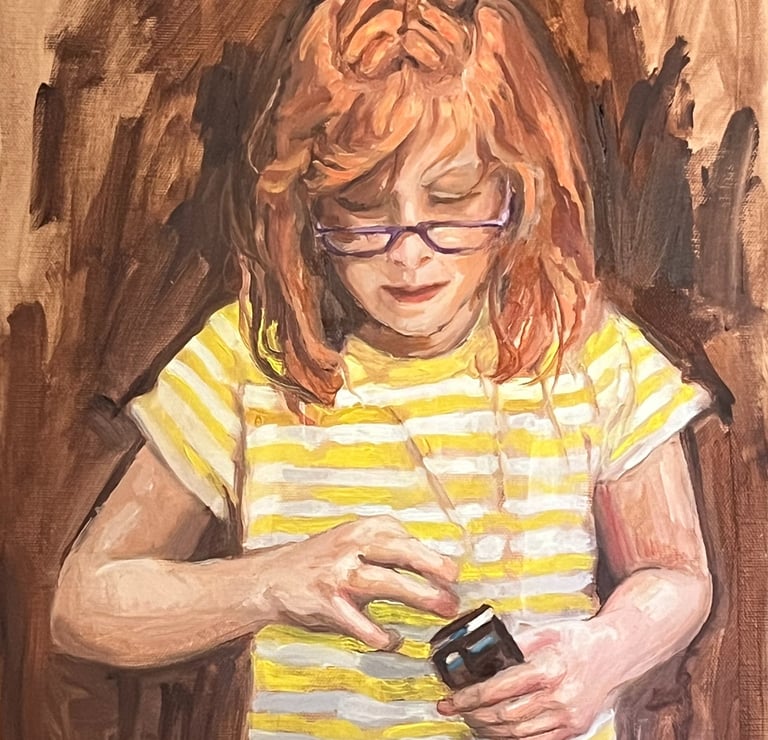 Oil paint on canvas portrait