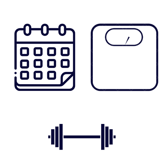A calendar and scales vector image