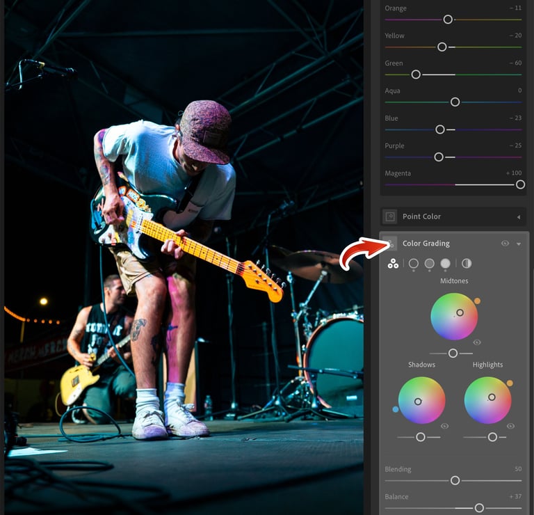 Teal and orange color grading in Lightroom
