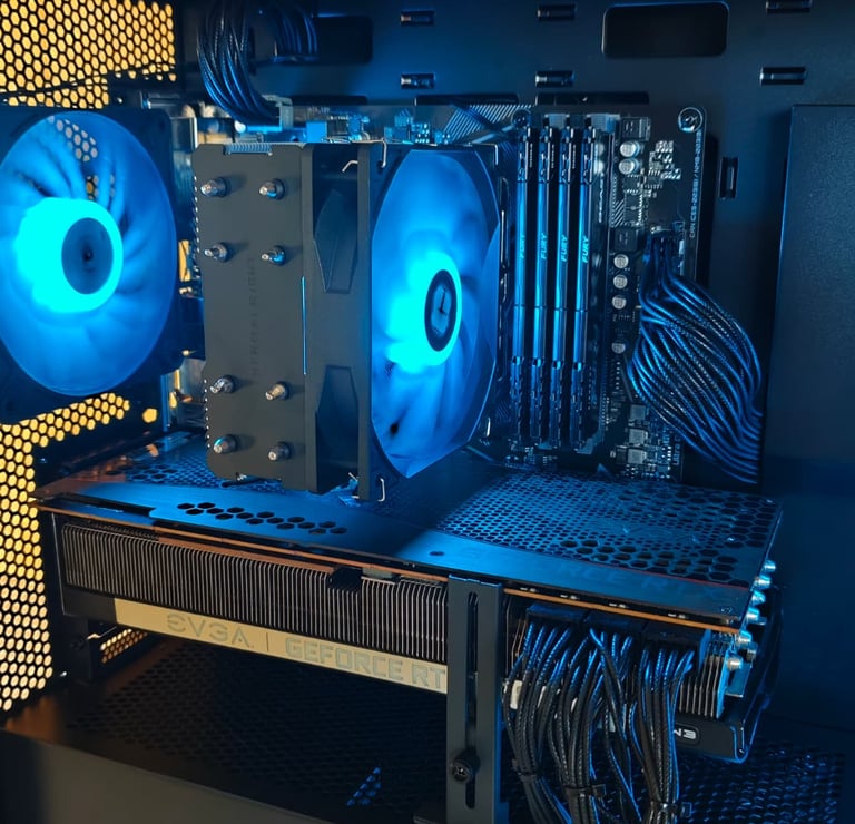 Interior do Computador Gaming MKBuilds com RTX 3080