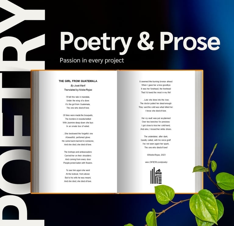 the image is titled POETRY and includes an open book with a poem