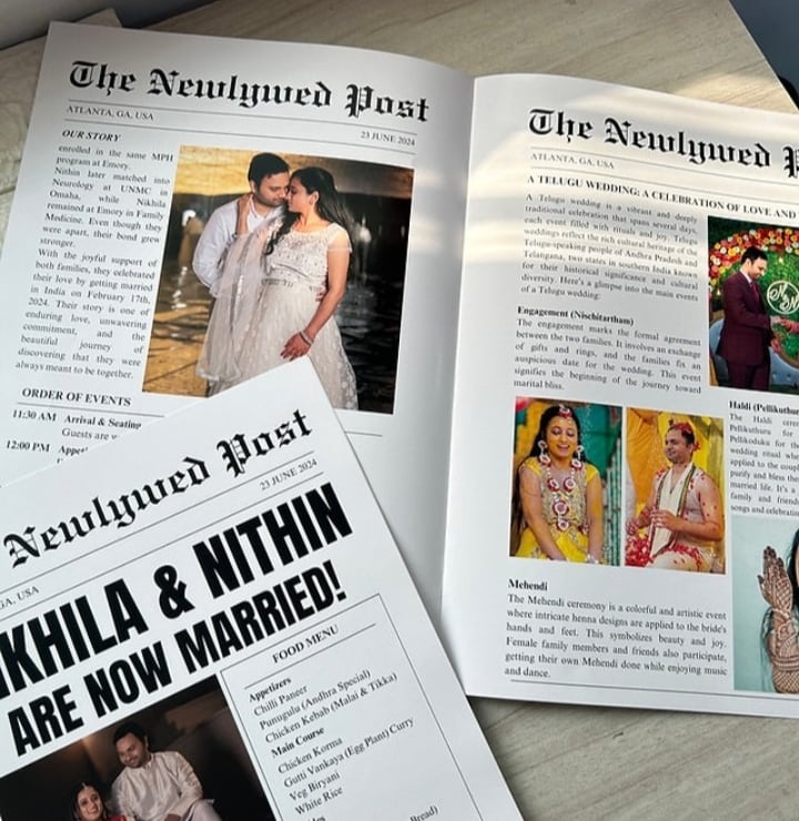 Wedding Newspaper by Geet Events