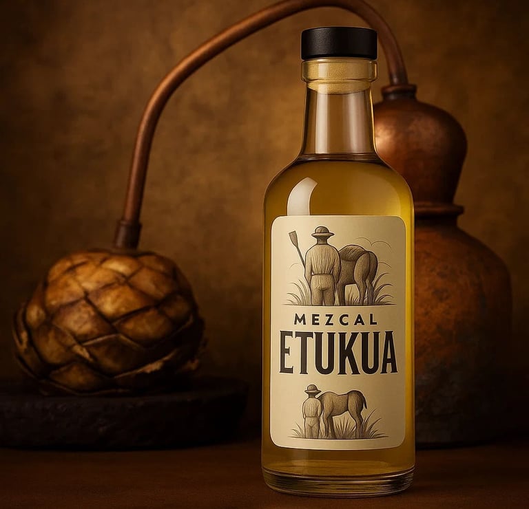 Alambique de barro tradicional para elaboración de mezcal artesanal ancestral