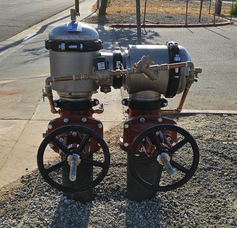 a fire hydrant sitting on top of a sidewalk