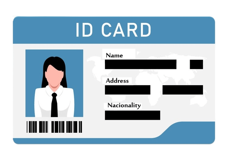 Card-id-on-isolated-background