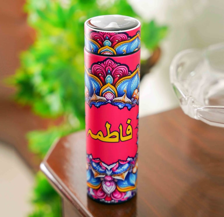 customized led temperature display water bottle