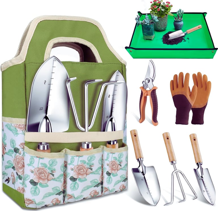 Kynup 7-Piece Garden Tool Set with Storage Bag