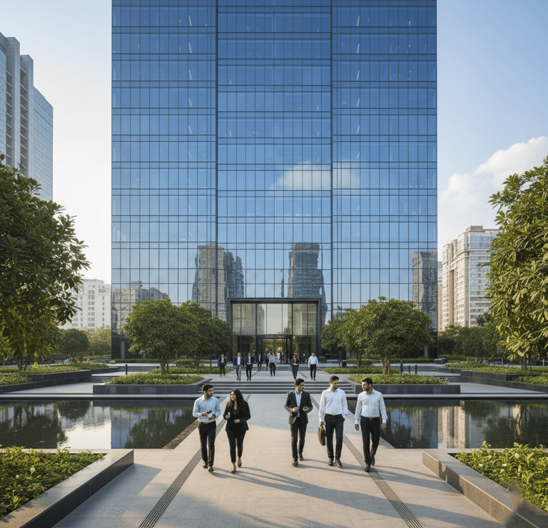 Shri Havi Infra corporate office services – modern office buildings in India.
