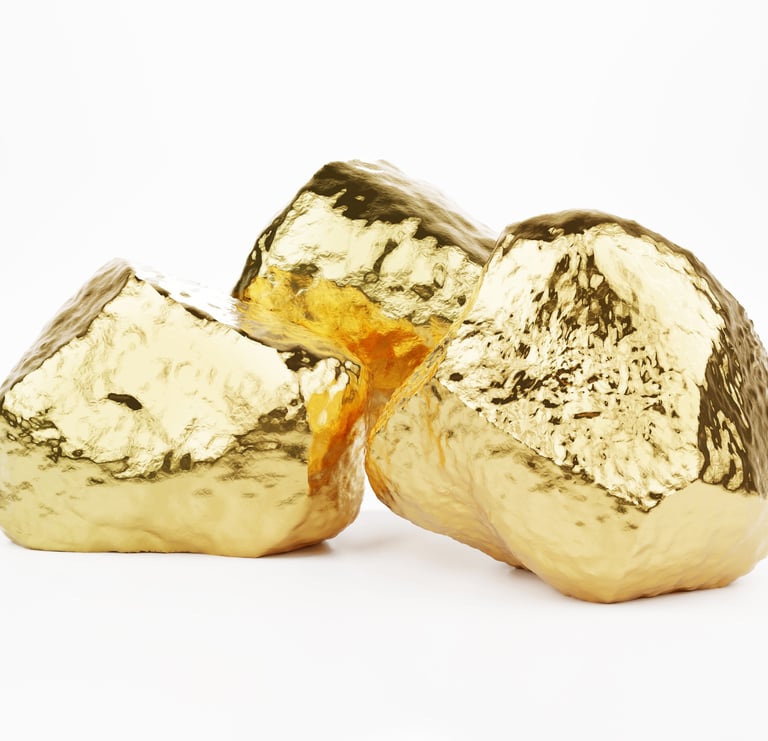 Gold Nuggets indicating chemical equilibrium